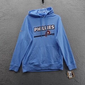 Levelwear MLB Men Philadelphia Phillies Hoodie Large Blue Cooperstown Sweatshirt